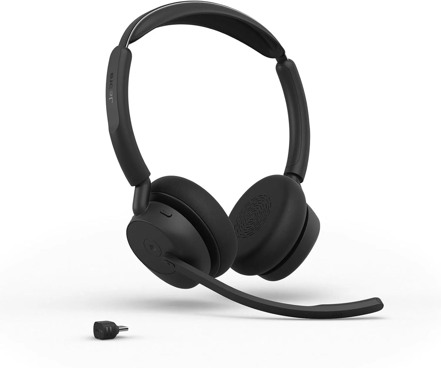 Jabra Evolve3 45 Stereo MS Wireless Headset with Link 390c USB-C Adapter, Microsoft Teams Certified, ANC, Bluetooth 5.3 | 34599-999-899
