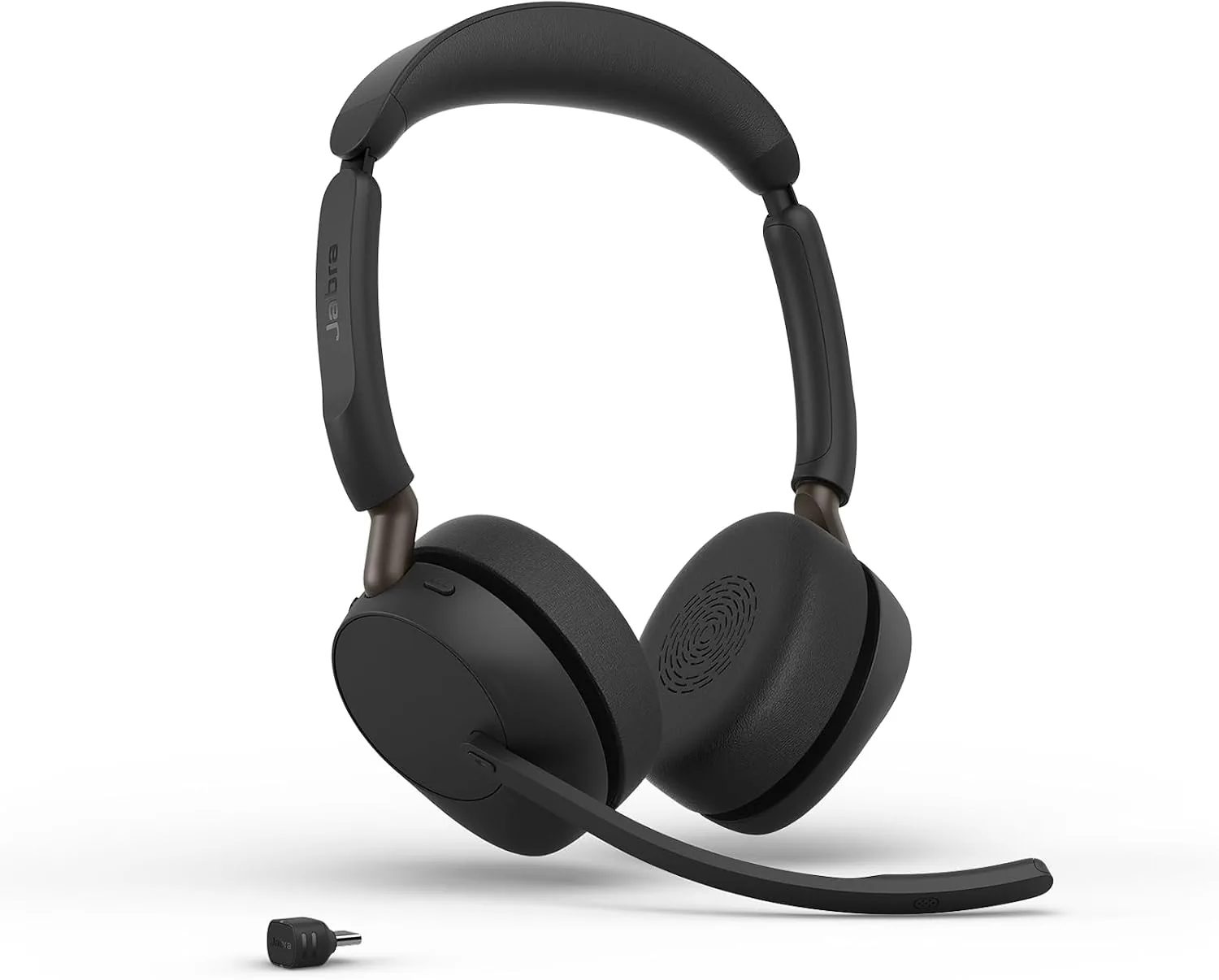 Jabra Evolve3 65 Stereo UC Wireless Headset with Link 390c USB-C Adapter, Active Noise Cancellation, Bluetooth 5.3, Jabra Air Comfort | 36599-989-899