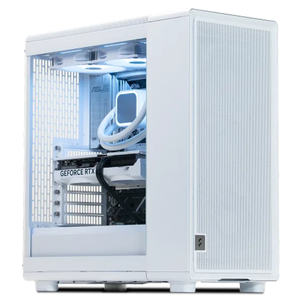 White Creator & Gaming PC, Intel Core Ultra 7 270K, RTX 5060 White 8GB, 32GB DDR5, 1TB Gen4 SSD, 850W