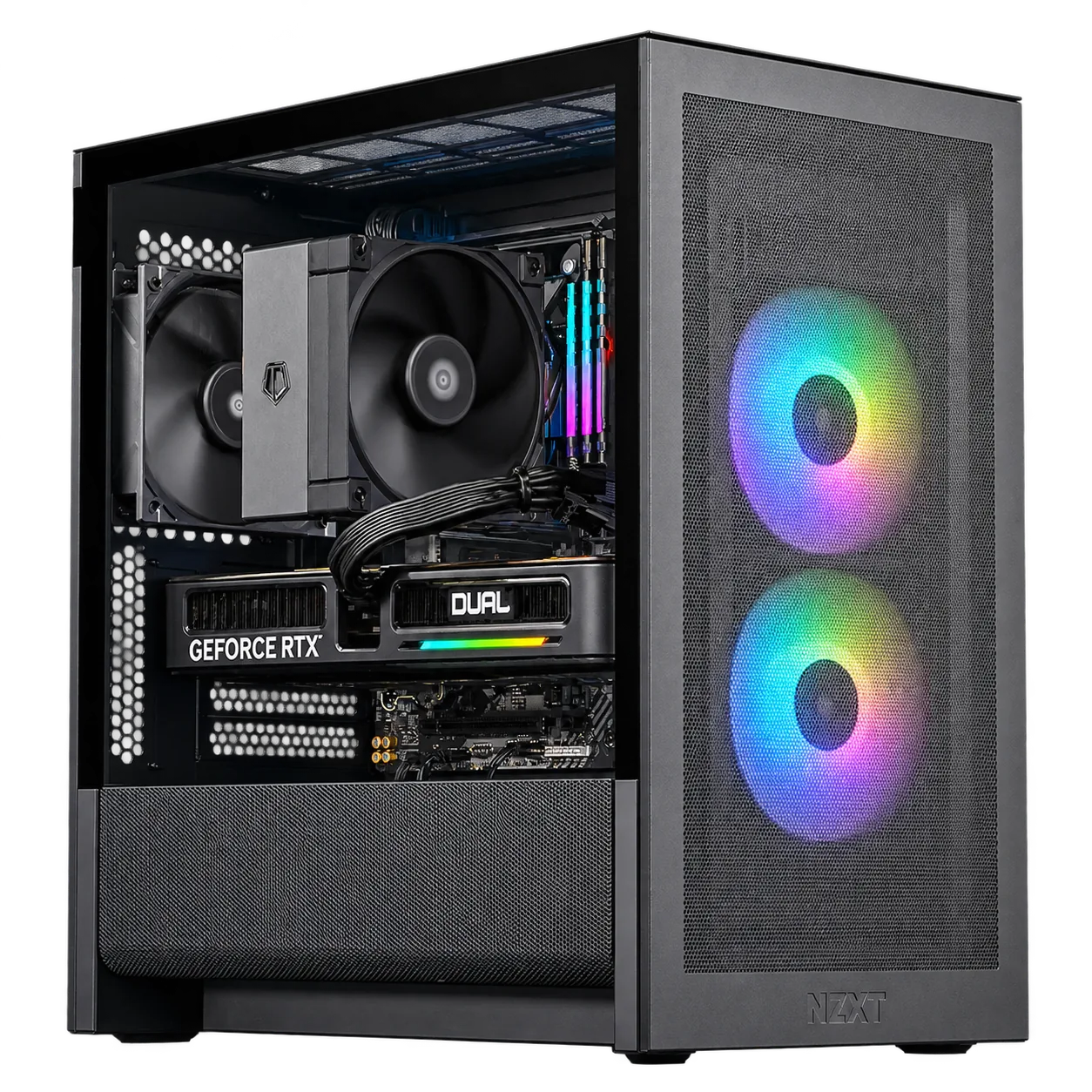 Gaming PC, AMD Ryzen 5 9600X, Radeon RX 9060 XT 16GB, 32GB DDR5, 1TB Gen4 SSD, NZXT H3 Flow