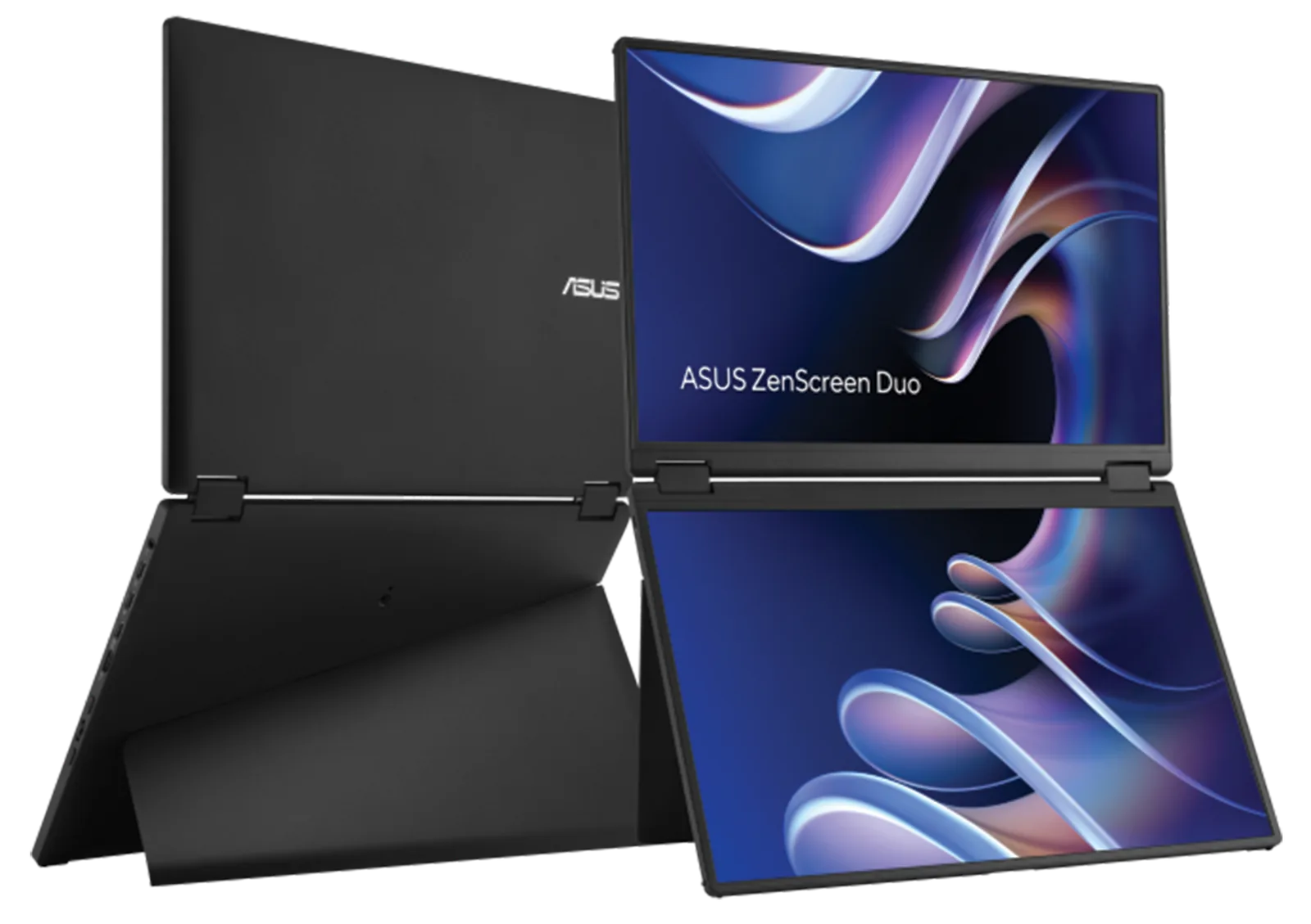 ASUS ZenScreen Duo MB14FCD Dual 14" Portable Monitor, 360° Foldable Hinge, WUXGA (1920x1200) IPS, 100% sRGB, 2x USB-C, Mini-HDMI, Kickstand | 90LM0CZ1-B01N71