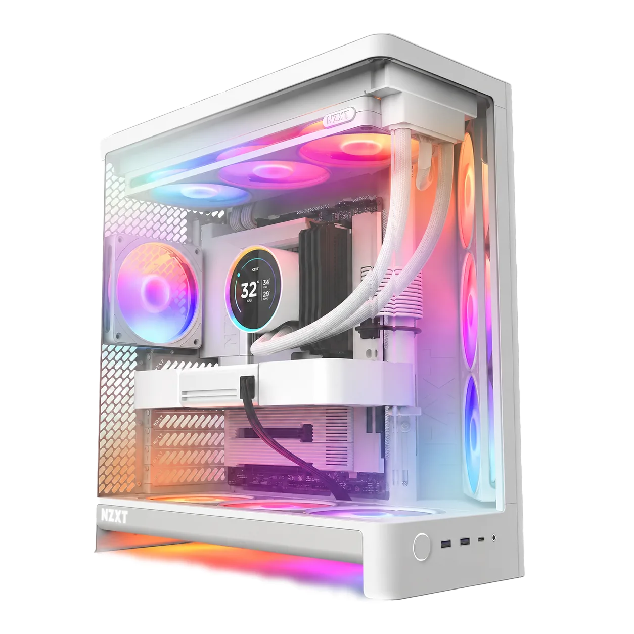 White Gaming & Workstation PC, AMD Ryzen 9 9950X3D, ZOTAC RTX 5080 16GB White, 64GB DDR5, 2TB Gen5 SSD, NZXT H6 RGB