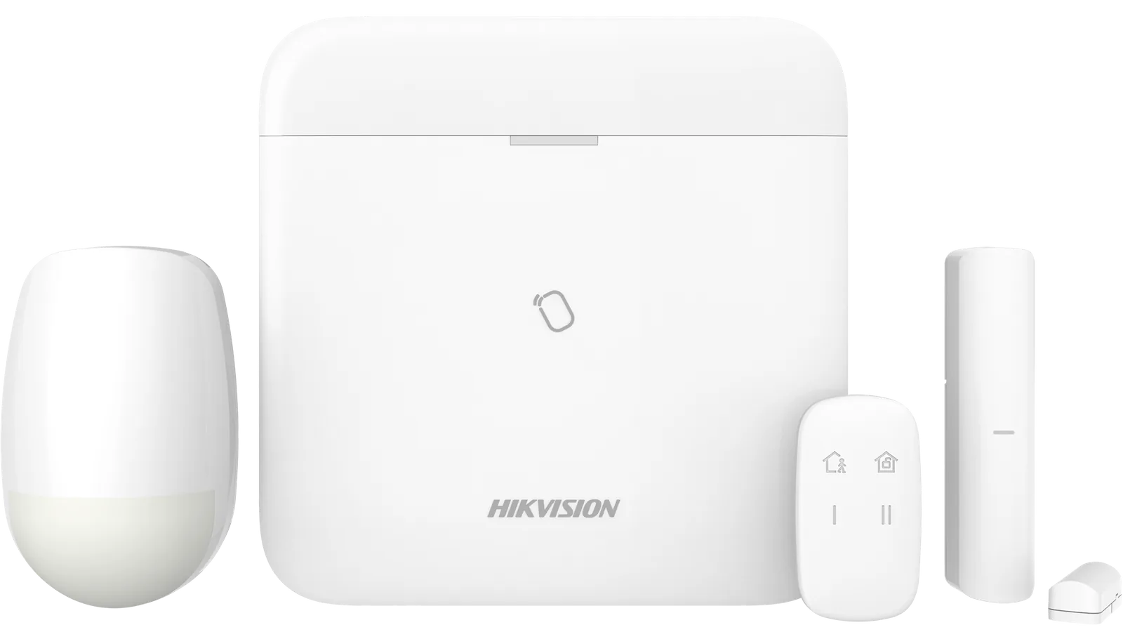 Hikvision AX PRO 96-Zone Wireless Security Alarm Kit (12V, 433MHz) – DS-PWA96-Kit-WB, Includes Panel, PIR, Door Contact & Keyfob | DS-PWA96-Kit-WB