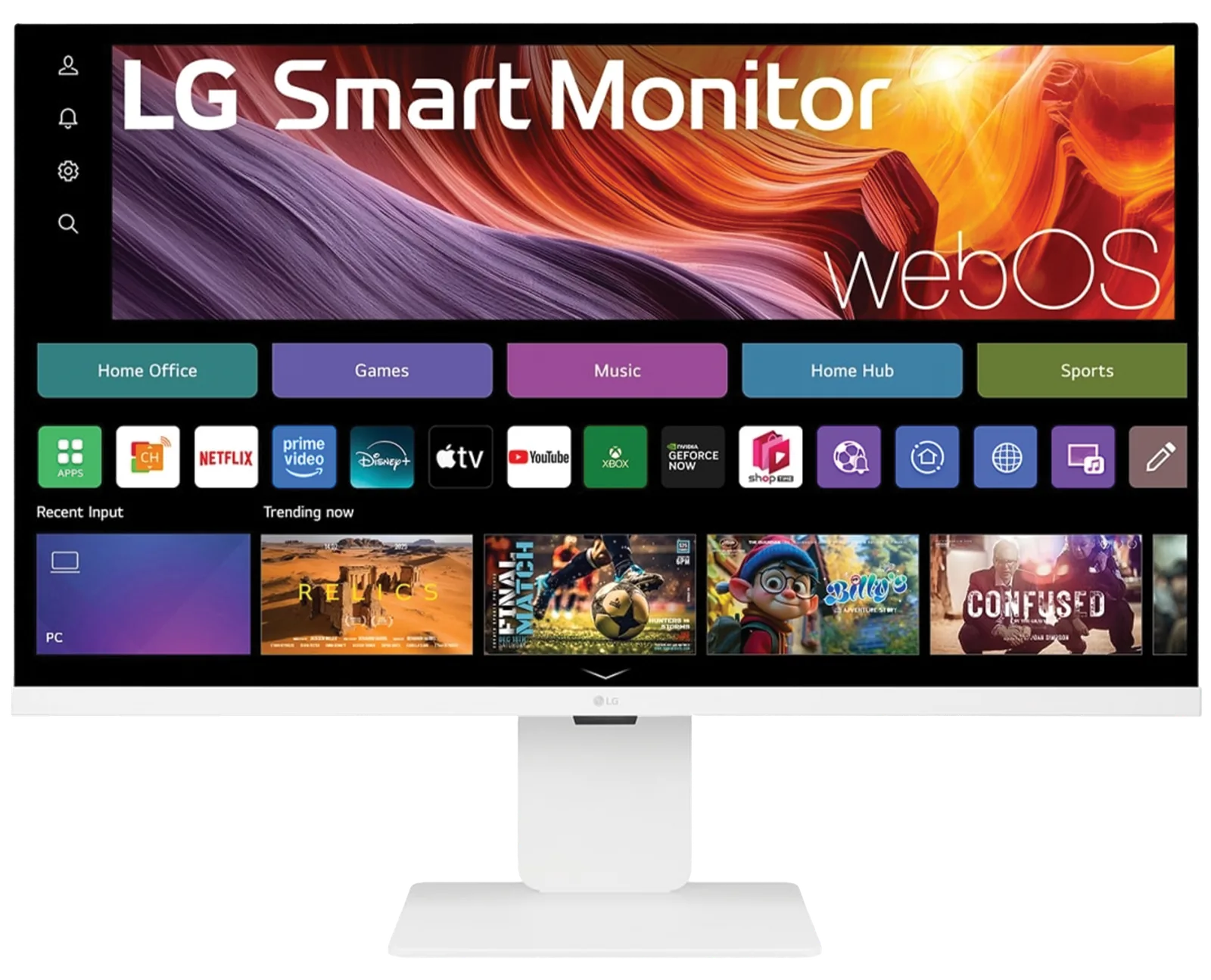 LG 32U850SA-W 32" 4K UHD Smart Monitor, 3840x2160, webOS Operating System, IPS Panel, Built-in Detachable Webcam, 90W USB-C Power Delivery, White Lifestyle Design | 32U850SA-W