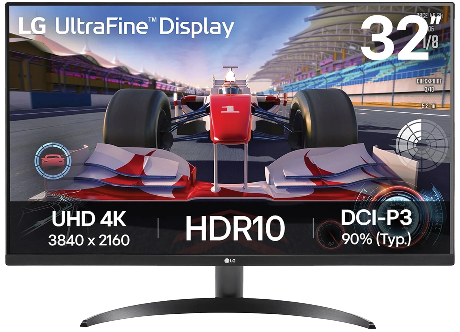 LG 32UR500K-B UltraFine Display 31.5" 4K (3840x2160) UHD HDR10 Monitor, Built-in Stereo Speakers with Waves MaxxAudio, Dynamic Action Sync, Black Stabilizer | 32UR500K-B