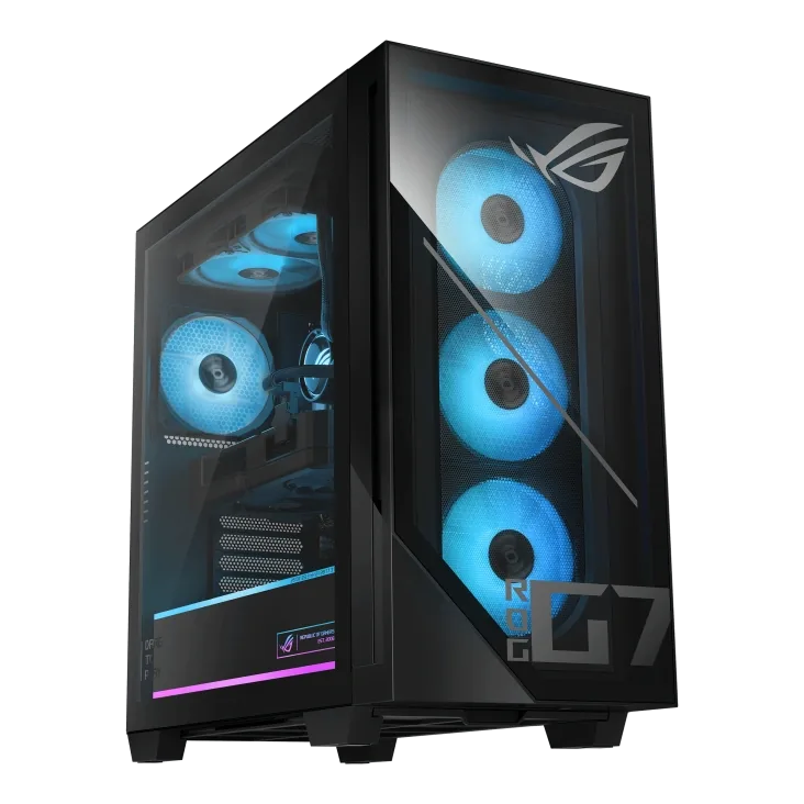 ASUS ROG GM700TZ Gaming Desktop, AMD Ryzen 7 9800X3D, 32GB DDR5, 1TB SSD, RTX 5070 Ti 16GB, Liquid Cooler, W11 Home, Kb&Mouse, Black | 90PF05T1-M00NT0