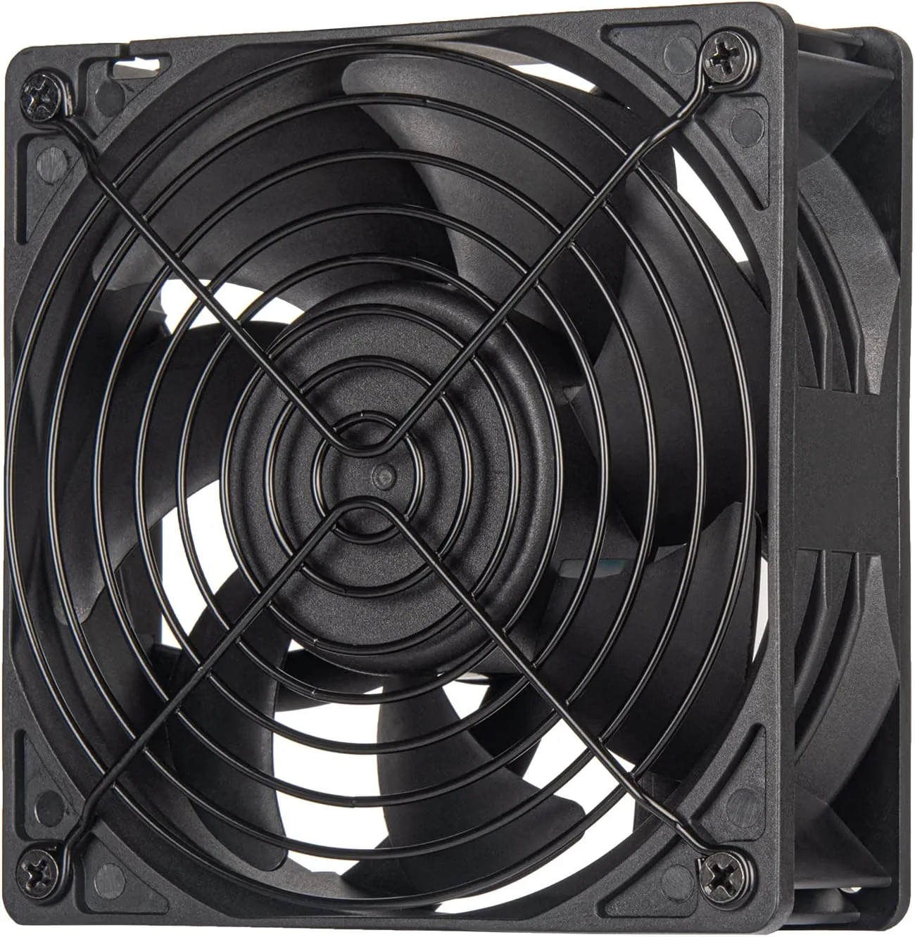 SilverStone FHS 120X 120mm Industrial Fan, 4000 RPM, 38mm Thick, Dual Ball Bearing, Black | SST-FHS120X