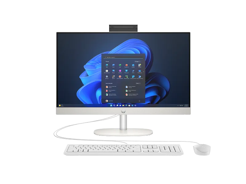 HP ProOne 240 G10 All-in-One PC, Intel Core i5-1334U, 8GB RAM, 512GB SSD, 23.8" FHD Display, DOS, White | 9M9H3AT#BH5