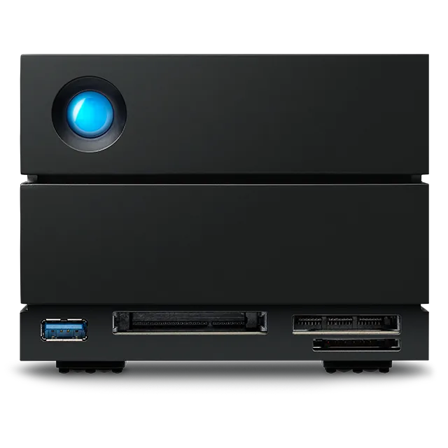 LaCie 2big Dock 28TB External RAID Desktop Storage, speeds of up to 550MB/s, Thunderbolt 3, USB4, SD/CFexpress Slots, IronWolf Pro Drives, Win, macOS systems, and iPad USB-C | STLG28000400