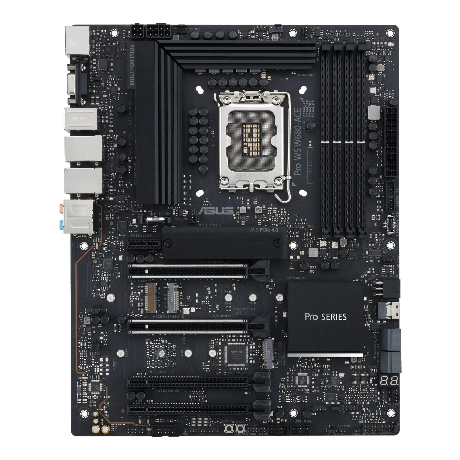 ASUS Pro WS W680-ACE Workstation Motherboard, Intel LGA1700, PCIe 5.0, DDR5, Dual 2.5G LAN, Triple M.2, BMC Header | 90MB1DZ0-M0EAY0