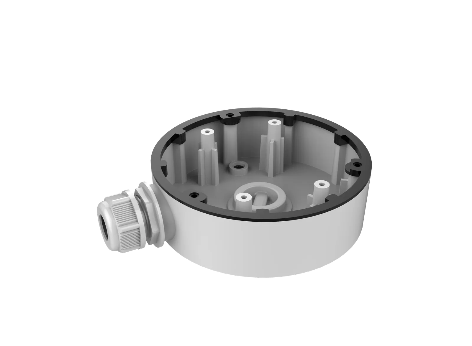 Hikvision DS-1280ZJ-DM46 Dome Camera Junction Box, Aluminum Alloy, Hikvision White, Ø120mm × 37.2mm