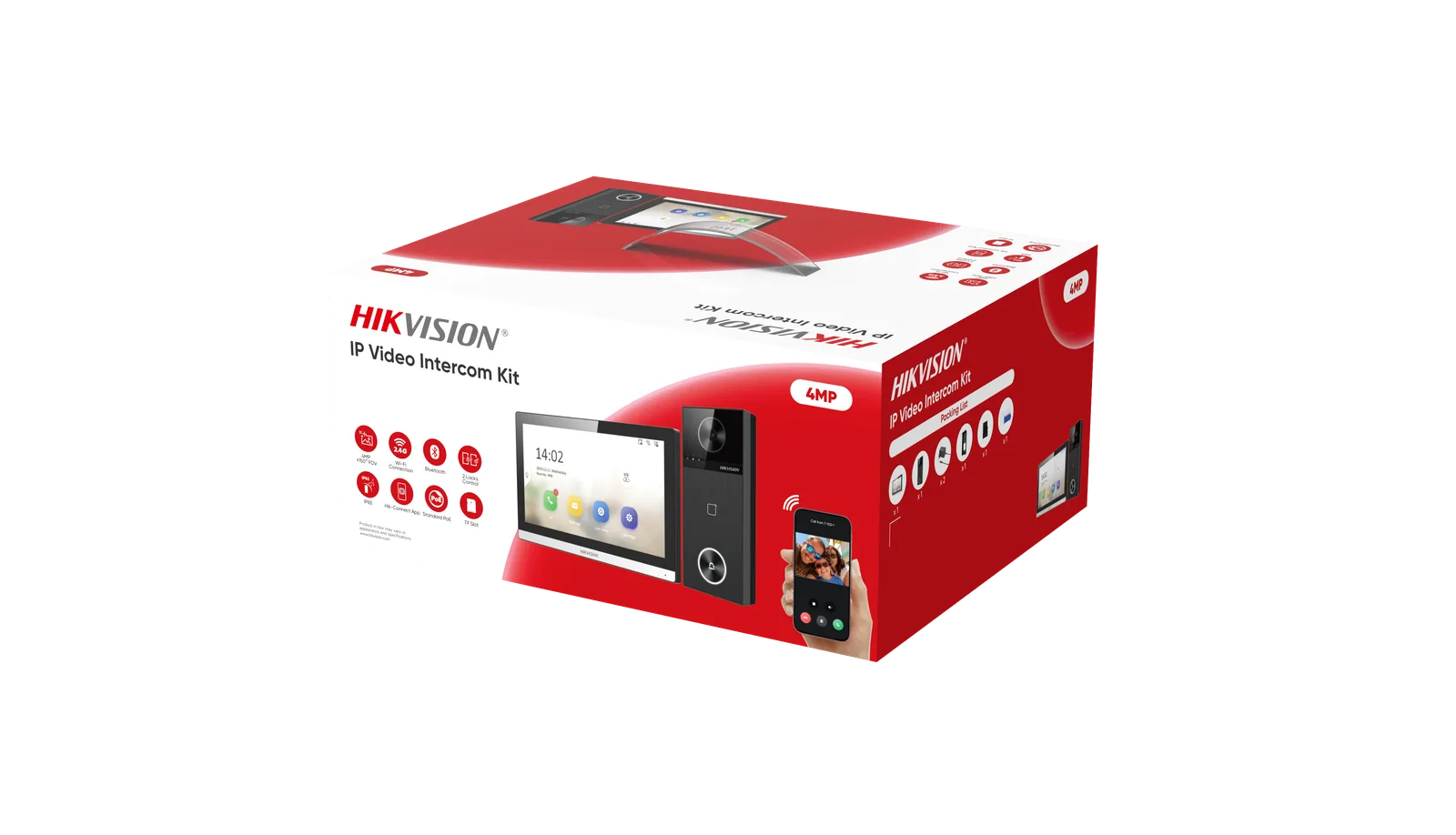 Hikvision DS-KIS610-P IP Video Intercom Kit, 4MP, PoE, Dual Lock Control