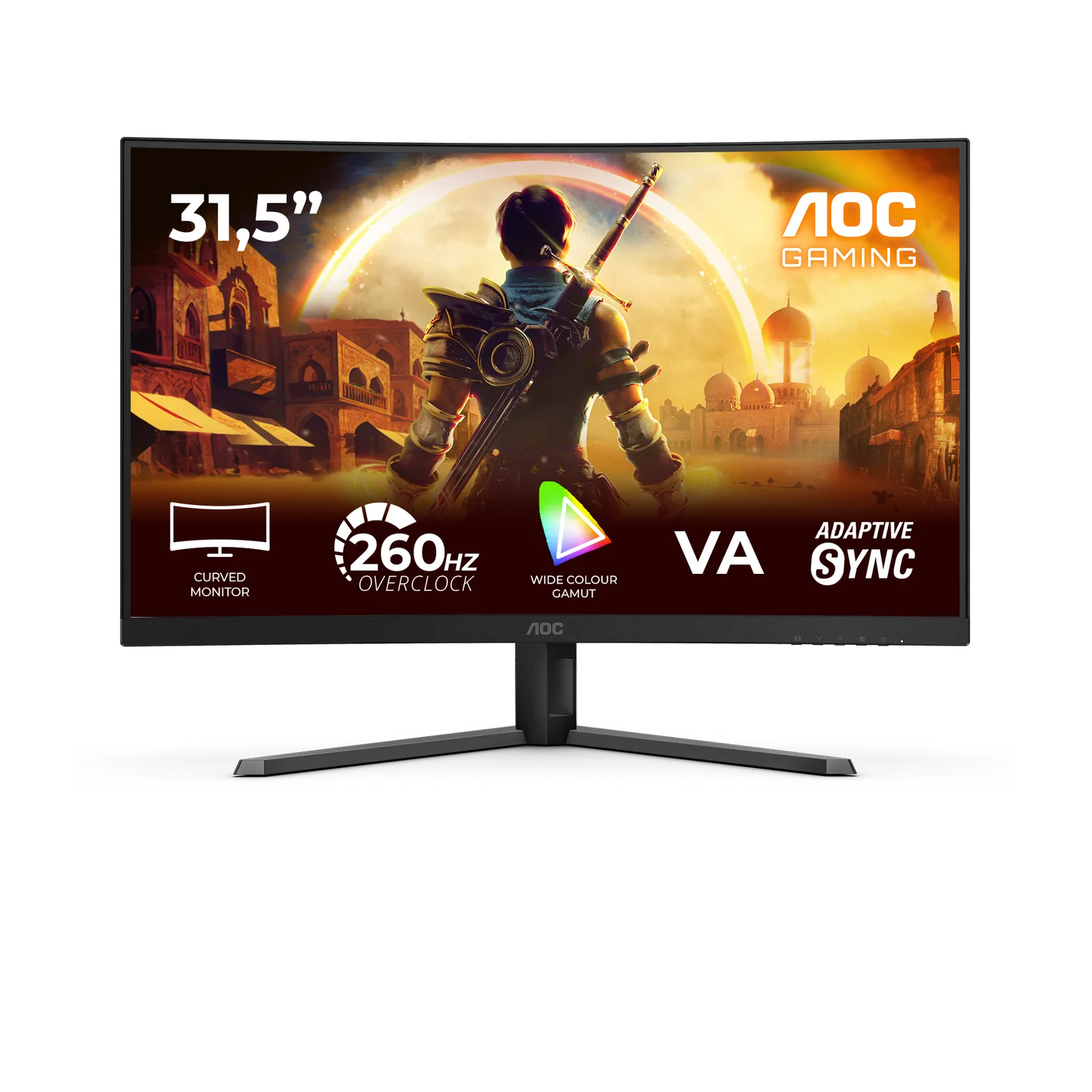 AOC C32G42ZE 32" Curved Gaming Monitor, 240Hz Ultra-Fast Refresh, 1500R Immersive Curve, & Vivid Visuals | C32G42ZE