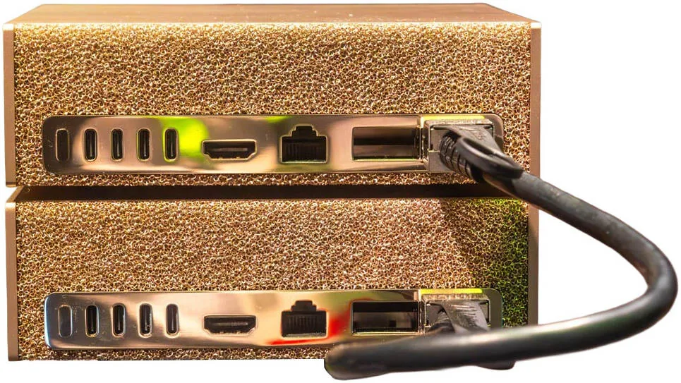 NVIDIA DGX Spark Bundle, Dual AI Supercomputer Cluster, 2x DGX Spark Units, GB10 Grace Blackwell Superchip, 2 PFLOPS AI Performance & Interconnect Cable | DGXSPARK-BUNDL-CABLE