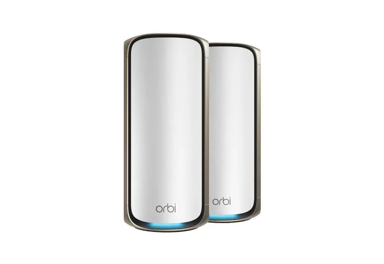 NETGEAR Orbi 970 Series Quad-Band WiFi 7 Mesh System (RBE972S), BE27000 Speeds up to 27Gbps, Covers 6,600 sq. ft., 10 Gig Internet & LAN Ports, 2-Pack (Router + 1 Satellite) | RBE972S-100EUS