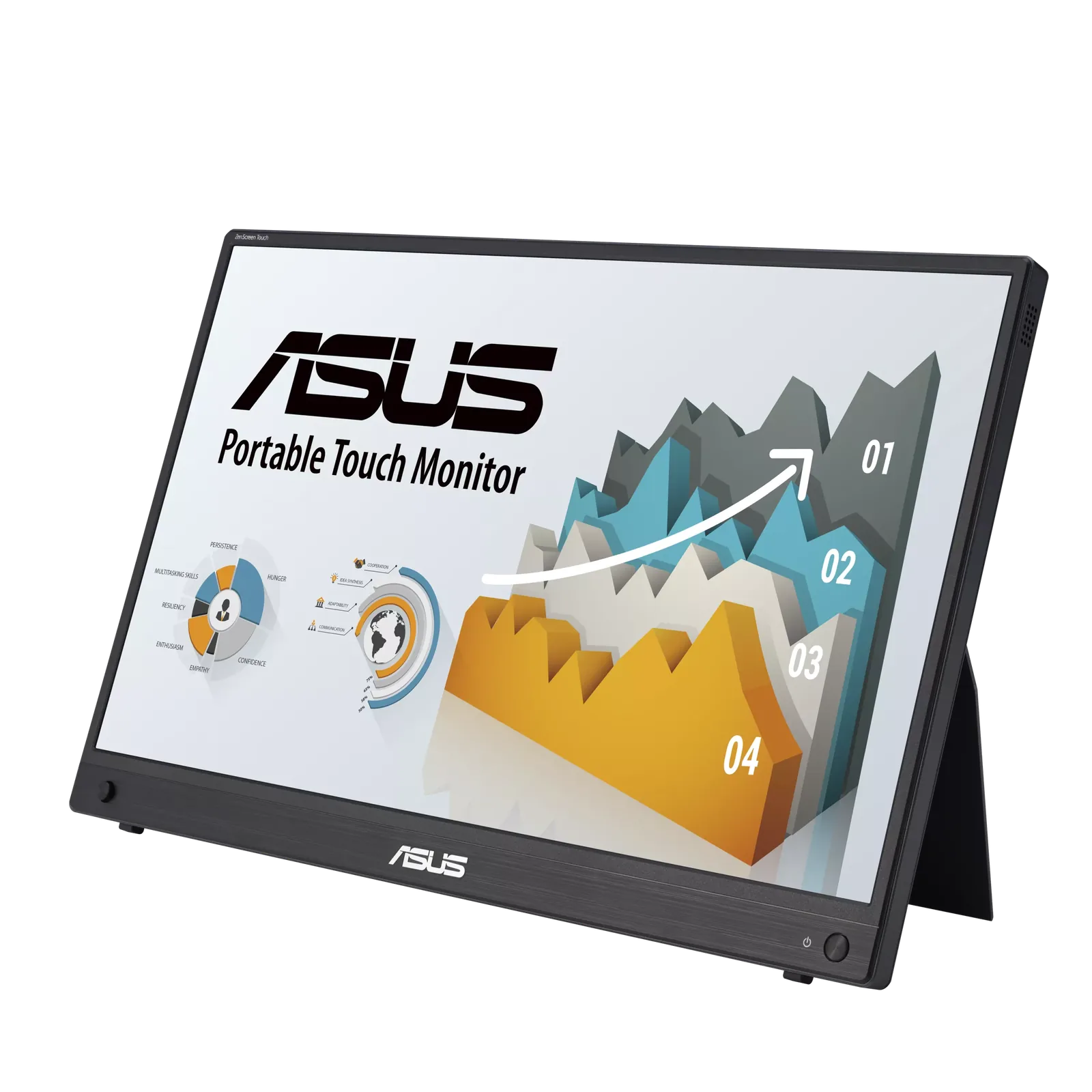 ASUS ZenScreen Touch MB16AMTR 15.6” Portable Monitor, FHD IPS, 10-Point Touch, 7800mAh Battery, Built-in Kickstand | 90LM04S0-B02170