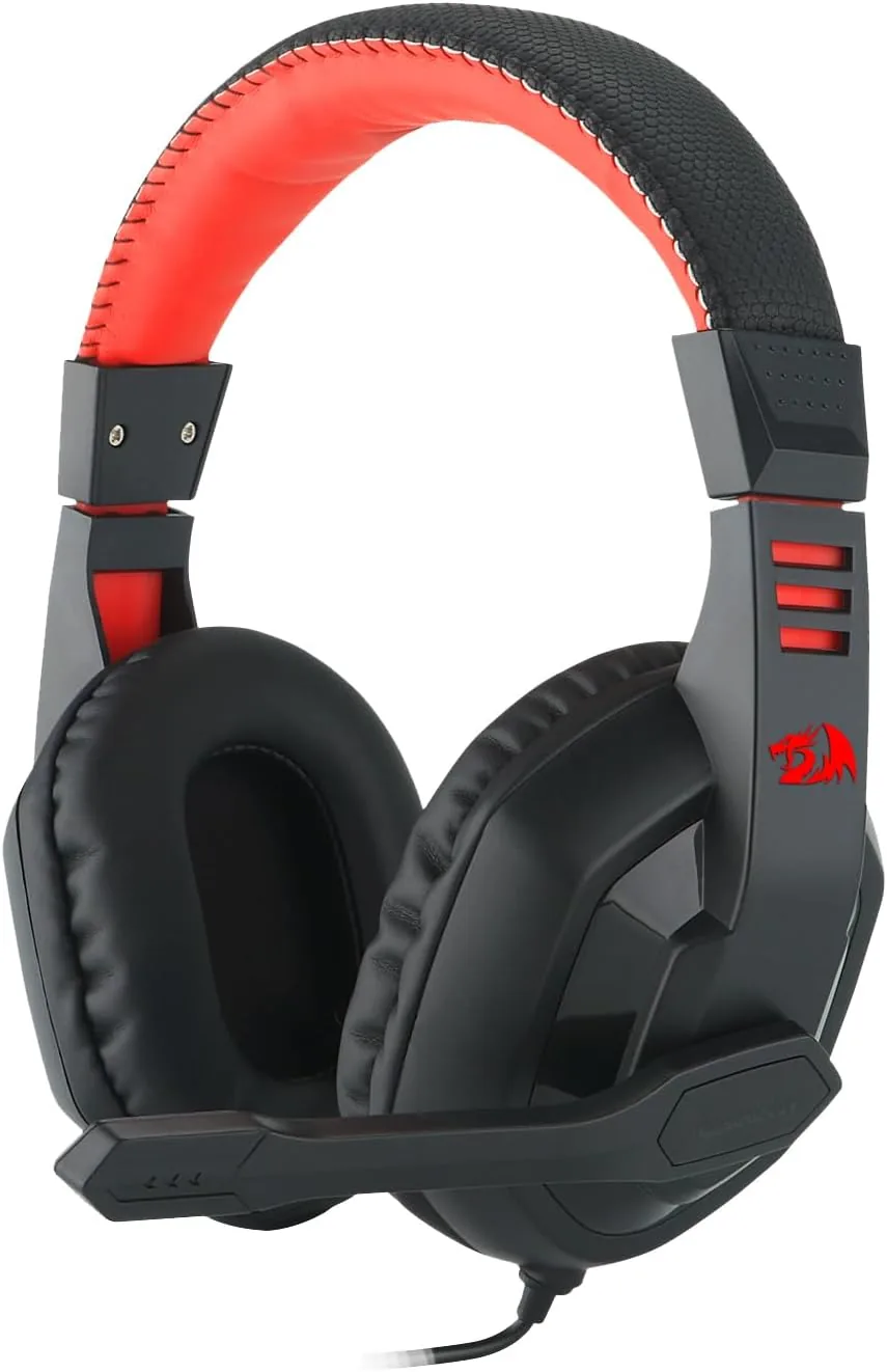 Redragon ARES H120 Gaming Headset, Stereo 3.5mm Jack, Noise-Reducing Over-Ear Cushions, 40mm Drivers, 2m Cable