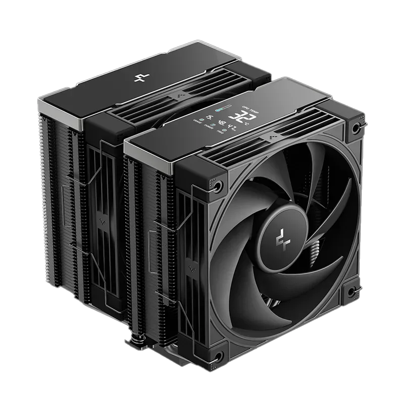 DeepCool AK620 G2 DIGITAL NYX CPU Air Cooler, Dual Tower, 6 Heat Pipes, 260W TDP, Real-Time Temp Display, 159mm Height | R-AK620G2-BKNNMN-GJD-1