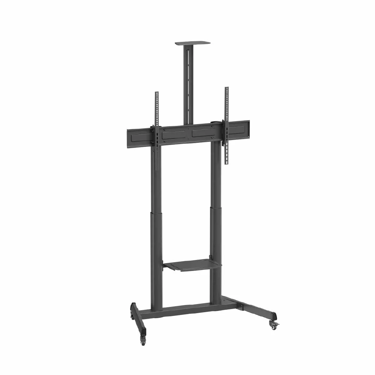 Skilltech SH 666TB Telescope Height-Adjustable Steel TV Cart With Quick-Release Spring Lock, Suitable for most 60''~ 100" Screen, 120kg (264lbs)