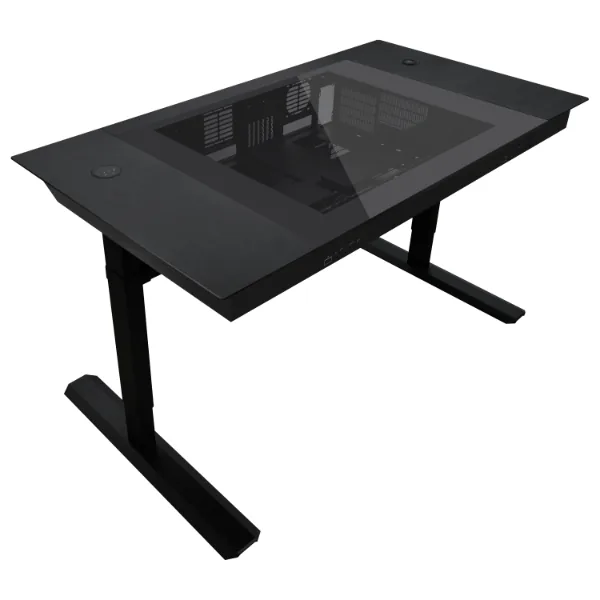 Lian li DK07 Motorized Dual System Gaming Desk, Adjustable Height, Built-in PC Case (2x E-ATX), Wireless Charging | G99.DK07X.10UK