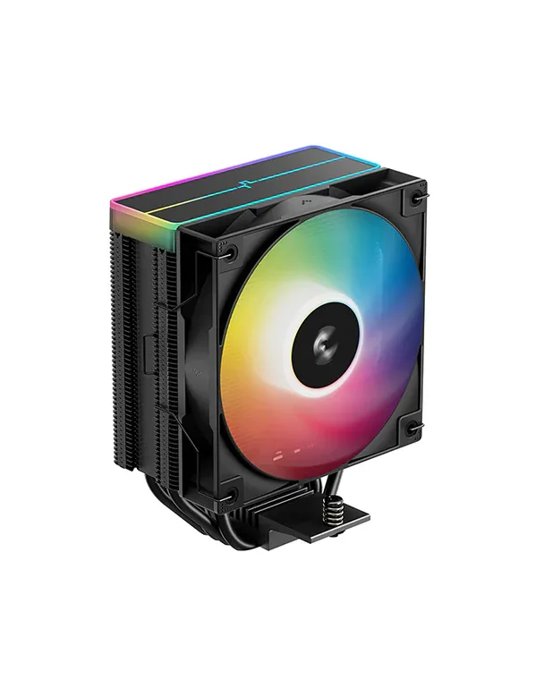 Deepcool AG400 BK ARGB V2 All-black Single-tower AMD & Intel CPU Cooler, 500~2100 RPM±10%, 75.89 CFM Airflow, 120mm ARGB PWM Fan |  R-AG400-BKAMMN-GJD