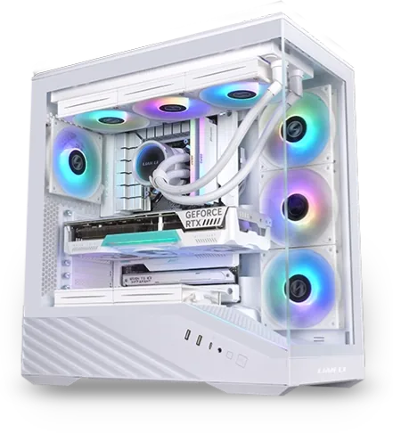 White Gaming PC: AMD Ryzen 7 7800X3D, Radeon RX 9060 XT 16GB, 32GB DDR5, 1TB NVMe, 750W