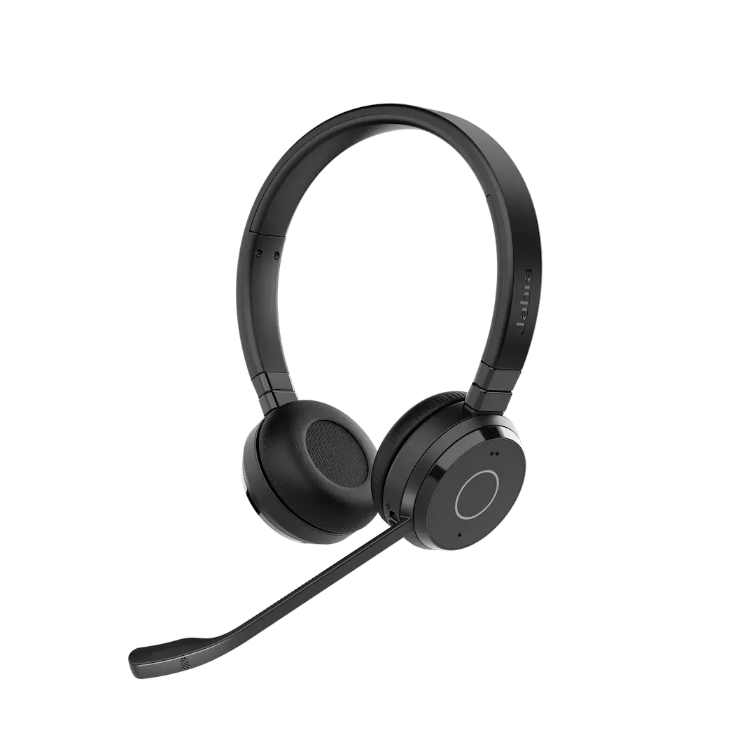 Jabra Evolve 65 TE - USB-A MS Stereo Professional Wireless Headset, Dual connectivity, Busylight, Up to 16 hours talk time, Up to 30m/100ft wireless range | 6699-833-309