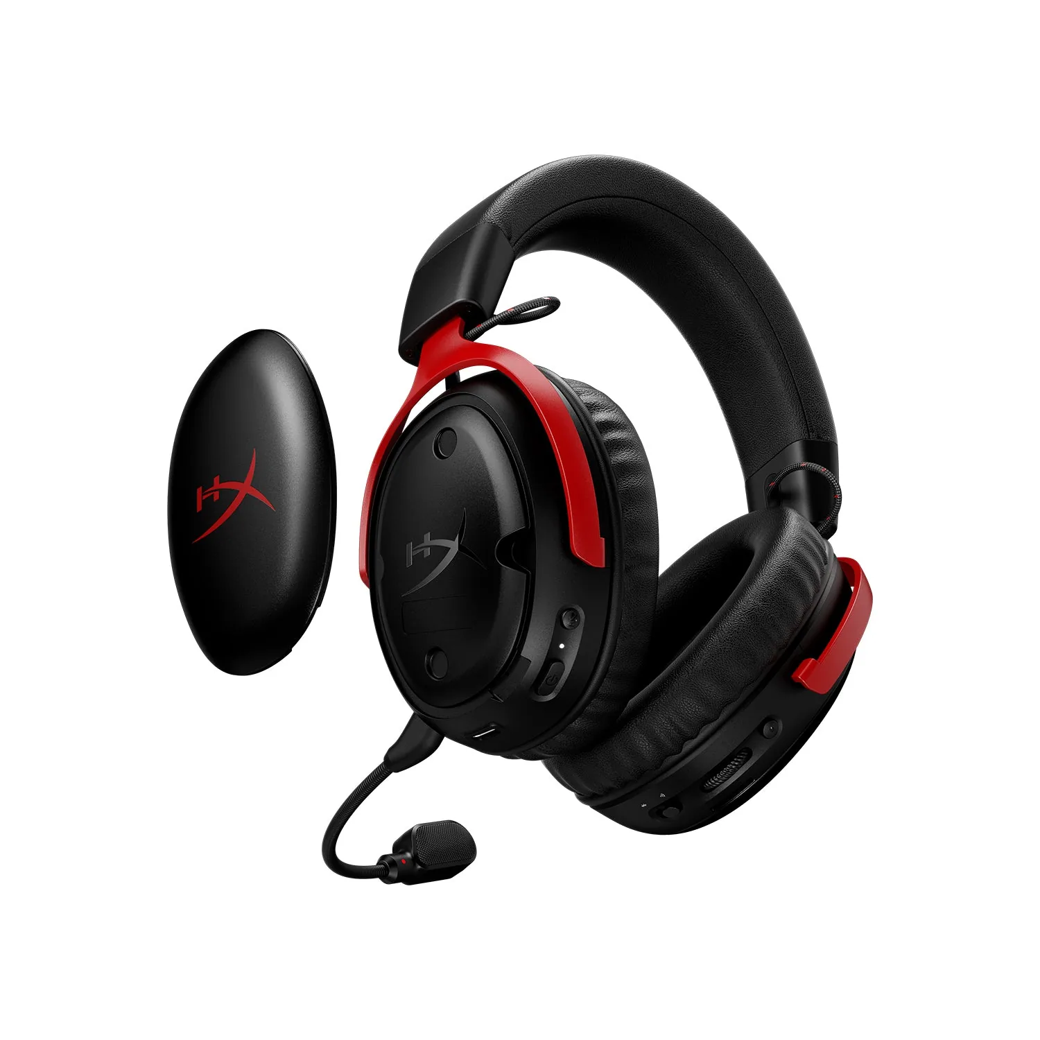 HyperX Cloud III S Wireless Black-Red Gaming Headset, 2.4GHz Wireless, Bluetooth, or Instant Pair, Up to 120 Hours Battery Life, PC, Mac, PS5, and Mobile | A59Z0AA