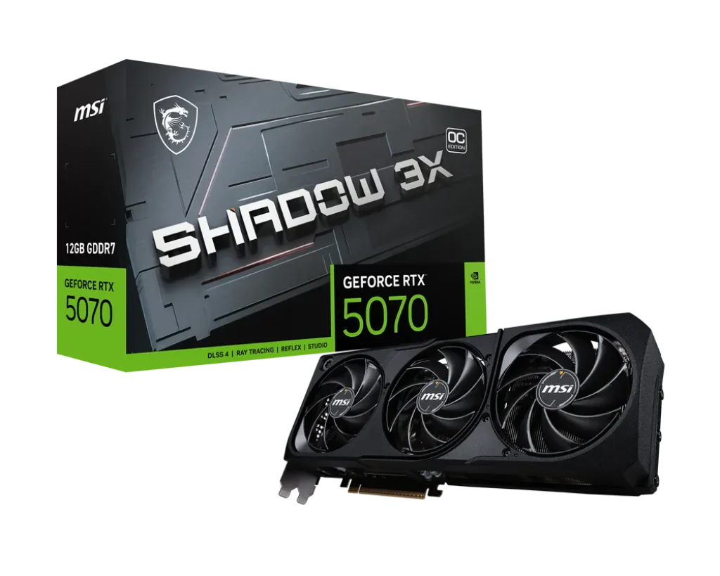 MSI GeForce RTX 5070 Ventus 3X OC 12GB GDDR7 PCI-Express Graphics Card | 912-V532-008