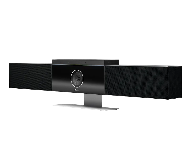 HP Poly Studio USB 4K Video Conference System, Camera, Microphone, Speaker Bar for Small & Medium Conference Rooms, Presenter Tracking, NoiseBlock AI, Autoframing, Teams/Zoom Certified, Black | 842D4AA#ABU