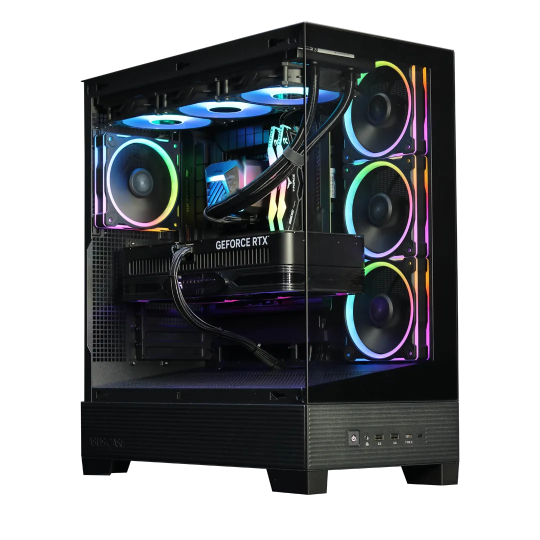 Intel Core Ultra 7 X 5060 Gaming PC Powered By ASUS, Intel Core Ultra 7 265F Gaming PC, RTX 5060 OC 8GB GDDR7, 32GB (2x16GB) DDR5 6800MHz, 990 PRO 2TB, ARGB Liquid Cooler, WiFi