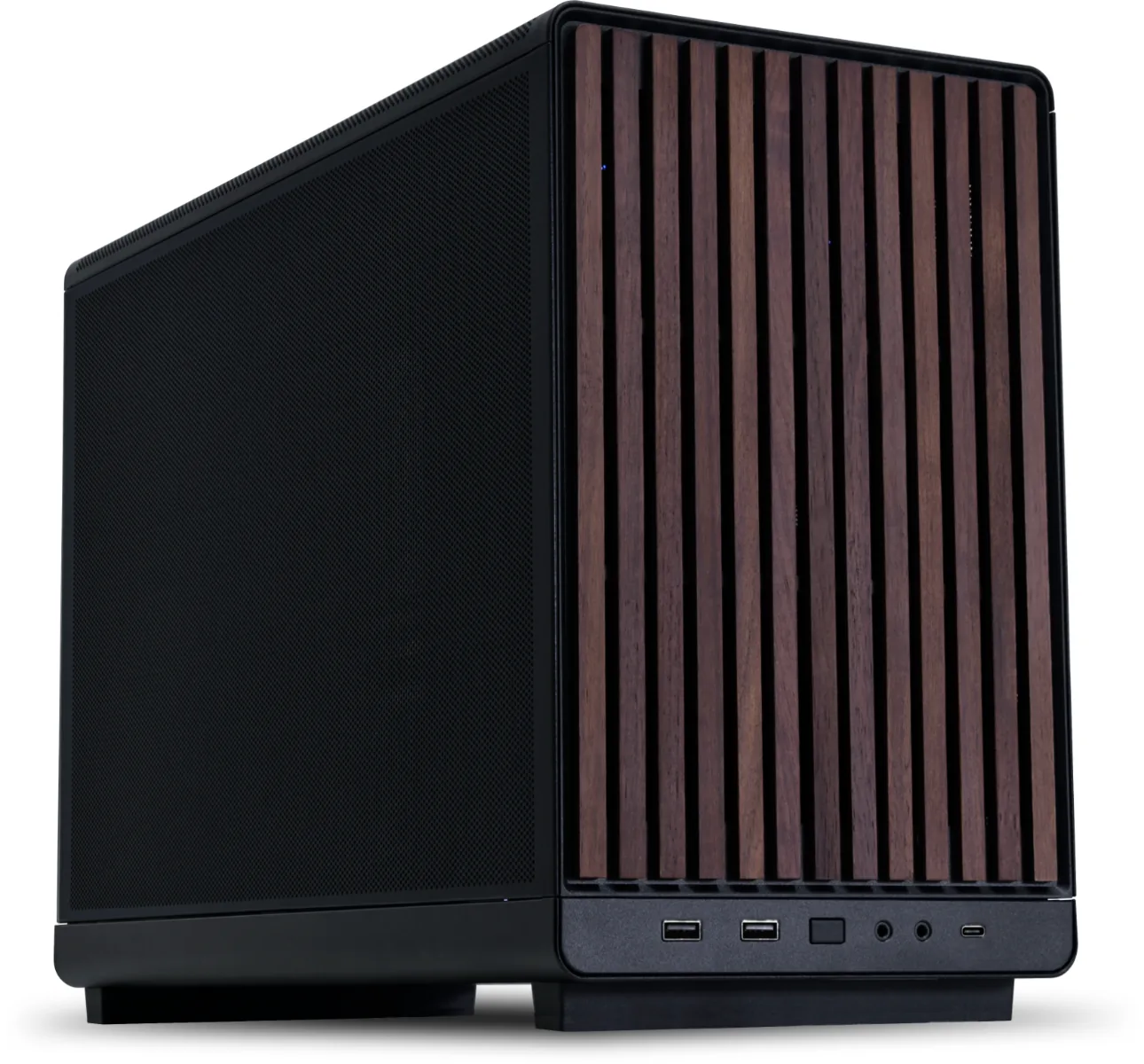 Mini-ITX Wooden Gaming PC, AMD Ryzen 7 9800X3D, NVIDIA RTX 5080 16GB GDDR7, 64GB (2x32GB) DDR5 6000MHz, NV2 4TB NVMe SSD, AIO Cooler, 850W, WiFi