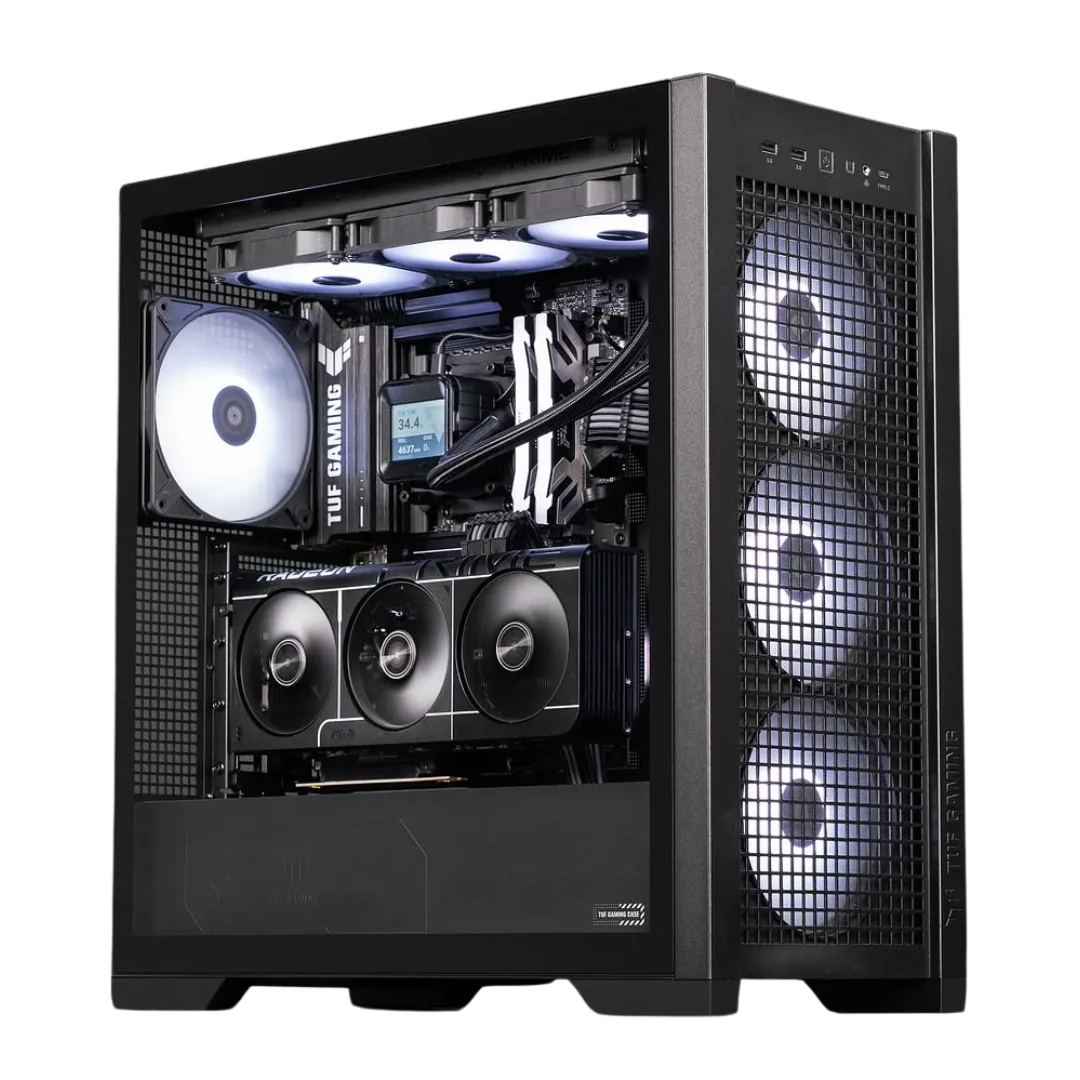 High-end Ultra 9 Gaming PC Powered By ASUS, CORE ULTRA 9 285K, PRIME 5070TI OC EDITION 16GB, 64GB (2x 32GB) DDR5 6000MTs, 2TB BLACK SN850X 7300 MBs, AIO Cooler, 850W