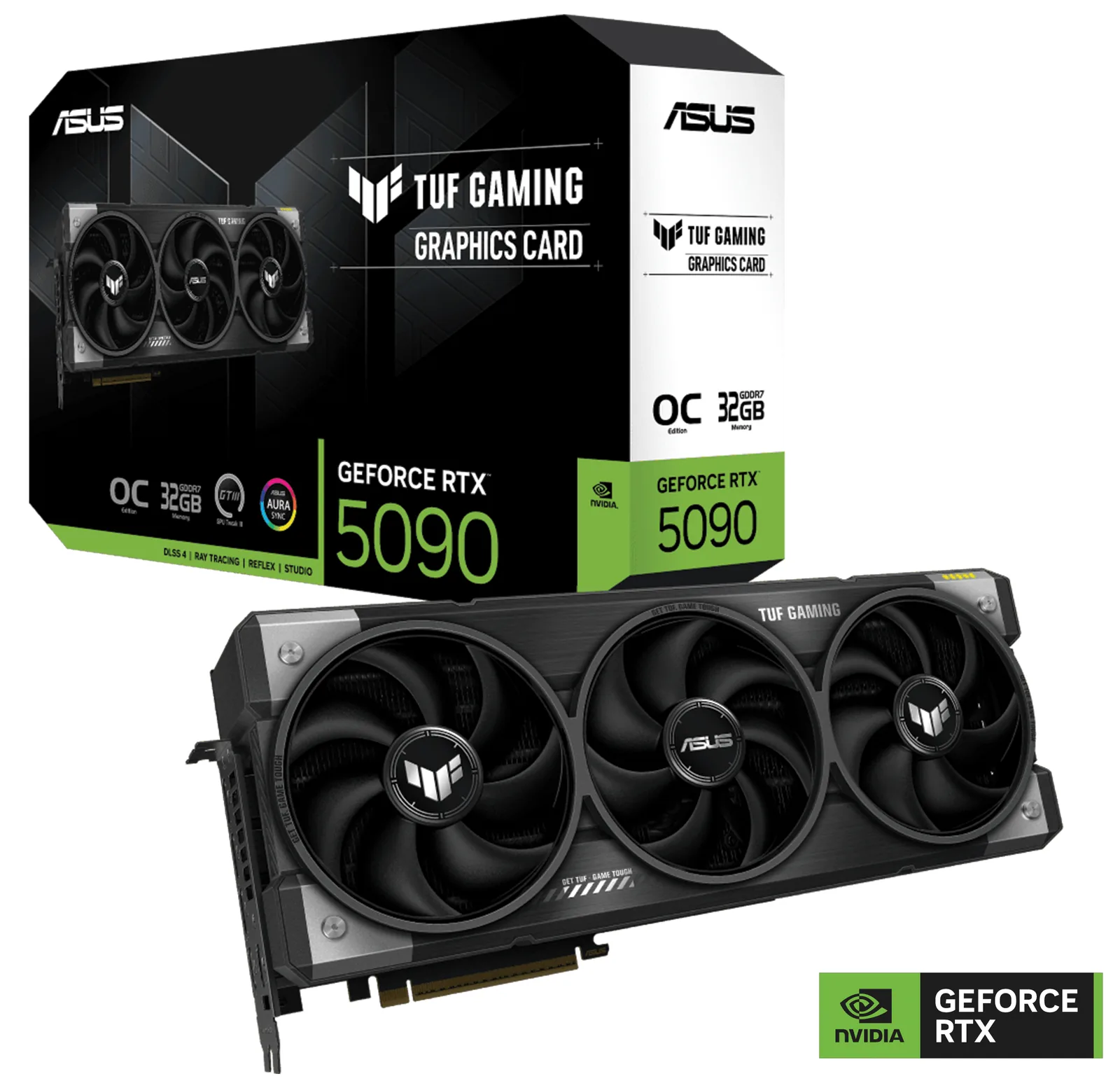 ASUS TUF Gaming GeForce RTX 5090 32GB GDDR7 OC Edition TUF-RTX5090-O32G-GAMING PCI-Express 5.0 DLSS 4.0 Graphics Card | 90YV0LY0-M0NA00