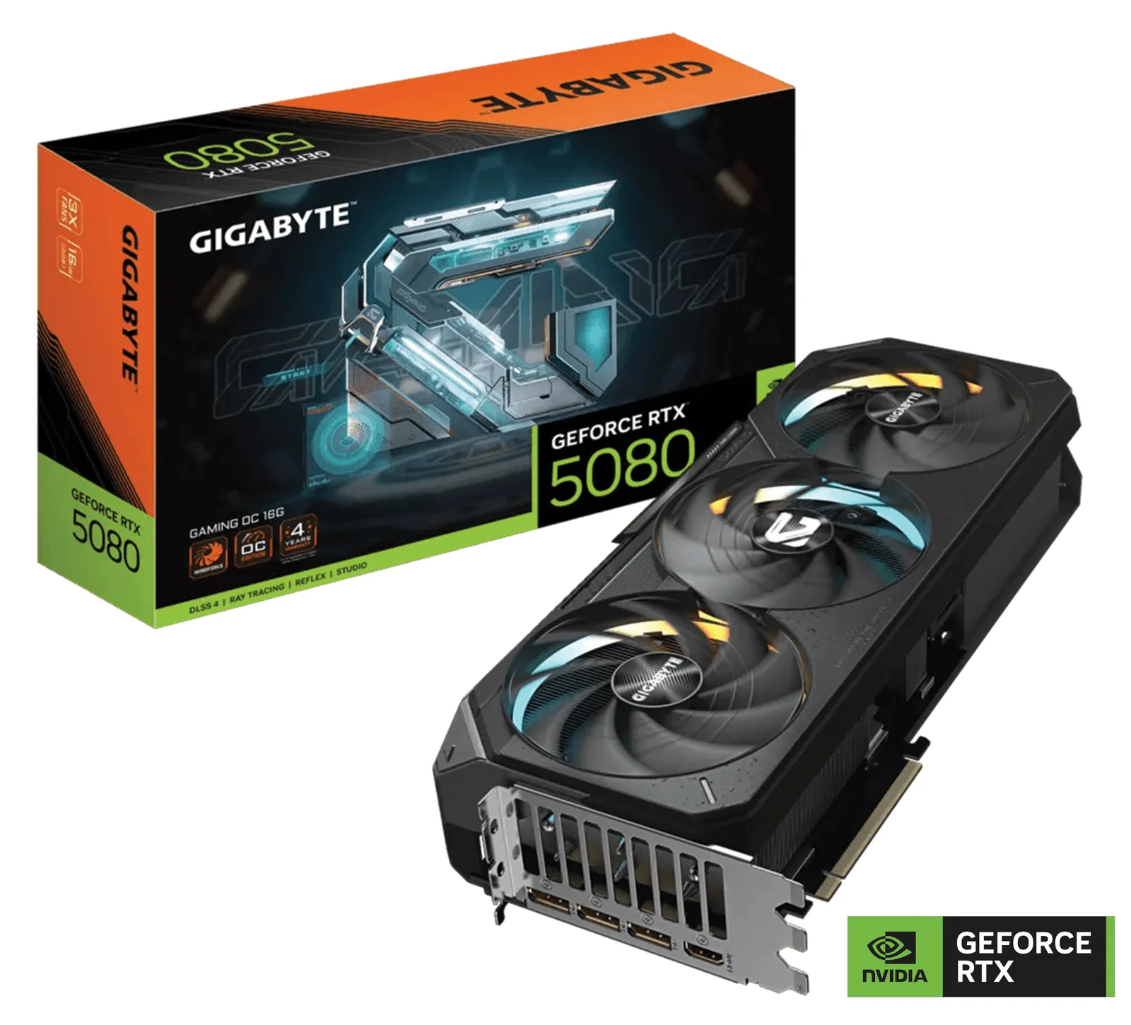GIGABYTE GeForce RTX 5080 Gaming OC 16G Graphics Card, WINDFORCE Cooling System, 16GB 256-bit GDDR7 Video Card | GV-N5080GAMING OC-16GD