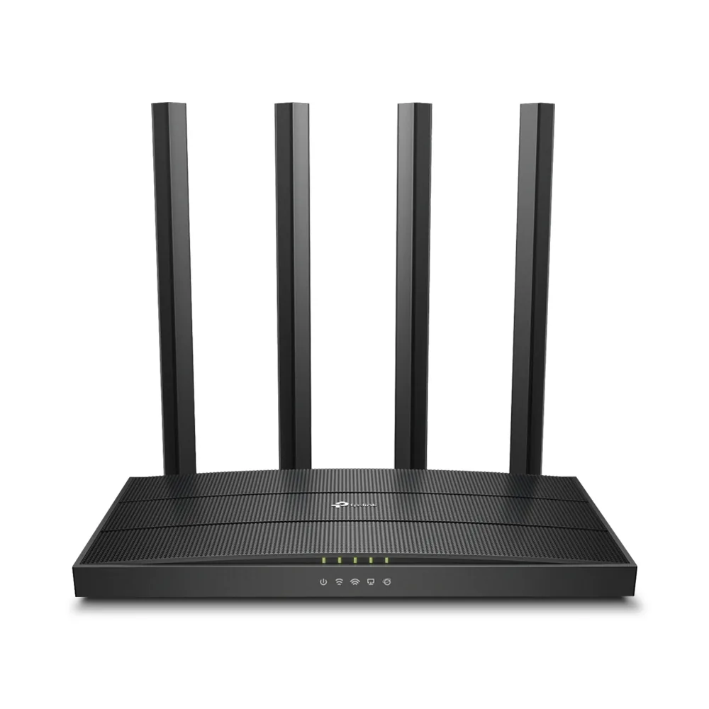 TP-Link Archer C6 AC1200 Wi-Fi Router, Dual Band 1200 Mbps Speed, Advanced Security with WPA3, Smart Roaming, Black | Archer C6