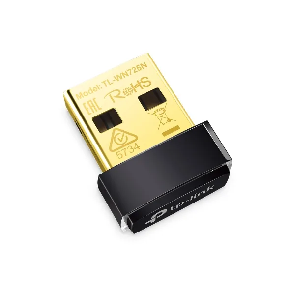 tp-link TL-WN725N 150Mbps Wireless N Nano USB Adapter, Windows 10/8.1/8/7/XP, Mac OS X, Linux