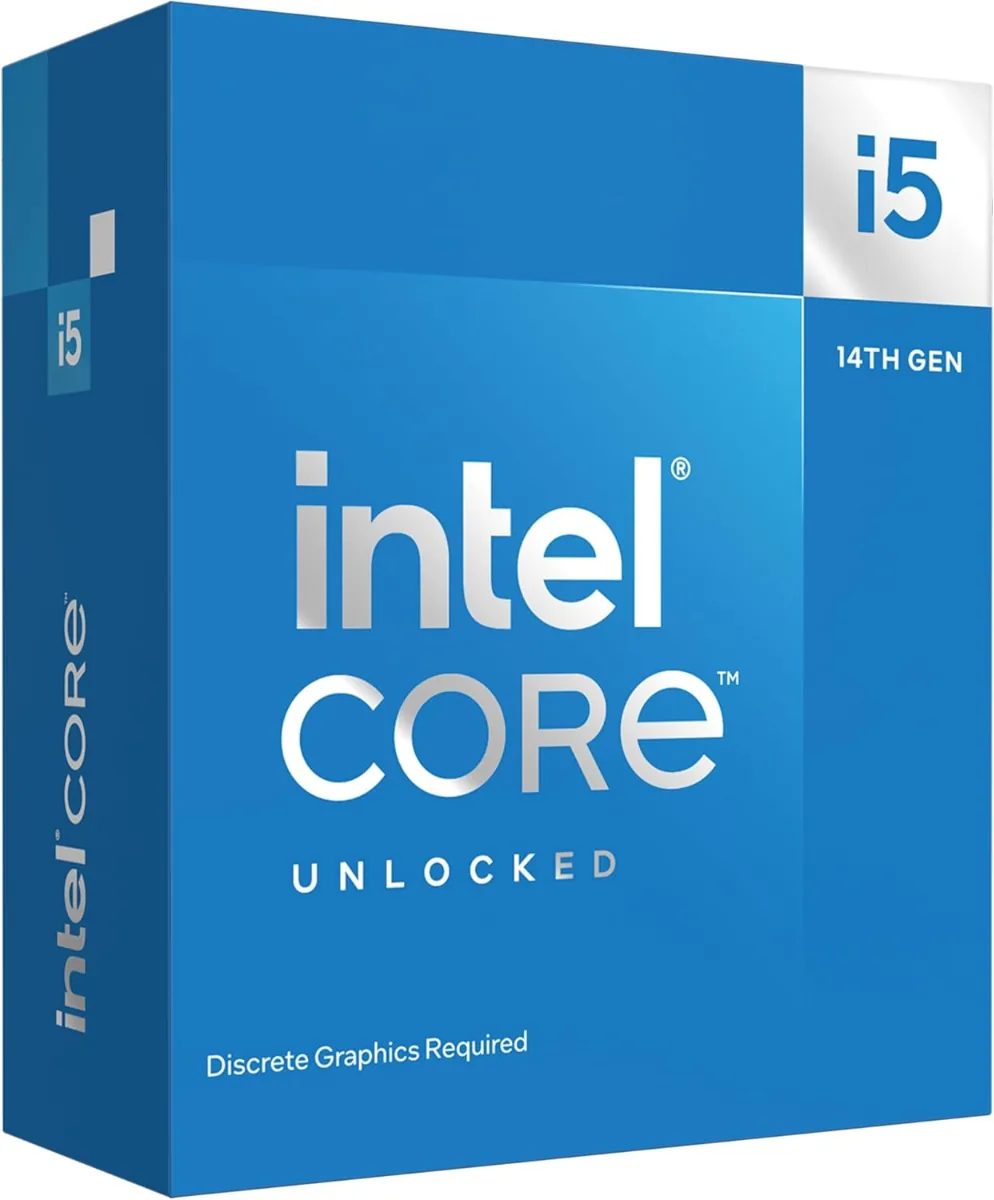 Intel Core i5-14600KF 3.5 GHz 14-Core LGA 1700 14th Gen Processor, 14 Cores & 20 Threads, 24MB Cache Memory, 5.3GHz MaxTurbo Boost, Dual-Channel DDR5-5600 / 192GB Max Memory | BX8071514600KF