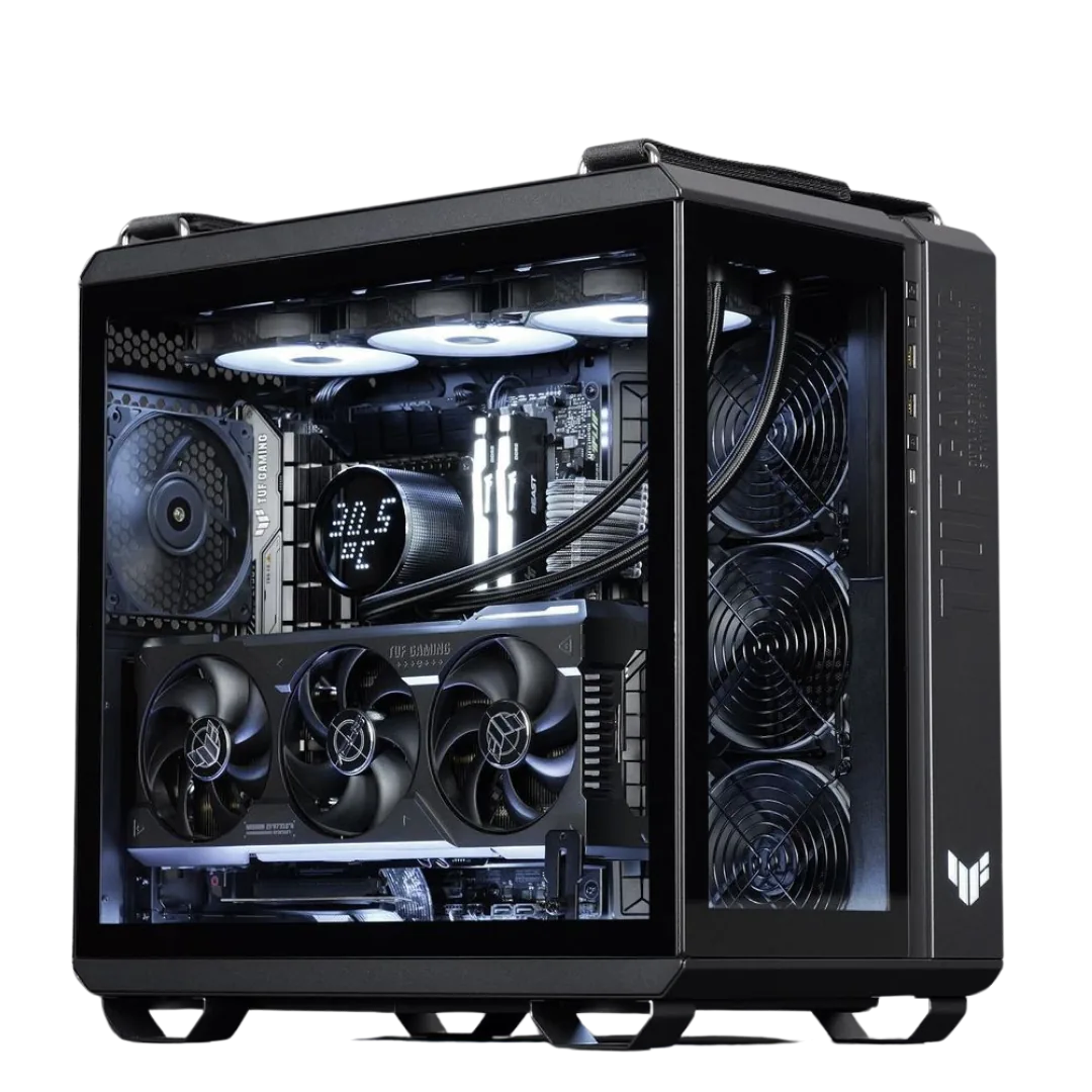 ASUS Powered Threadripper 7980X Workstation & Rendering PC, AMD Ryzen Threadripper 7980X 64 Cores 128 Threads, NVIDIA RTX 6000 24GB, 384GB DDR5 RAM 4800MHz, 4TB SSD Gen 4, 1000W 80 PLATINUM  PSU, 360mm Liquid Cooler