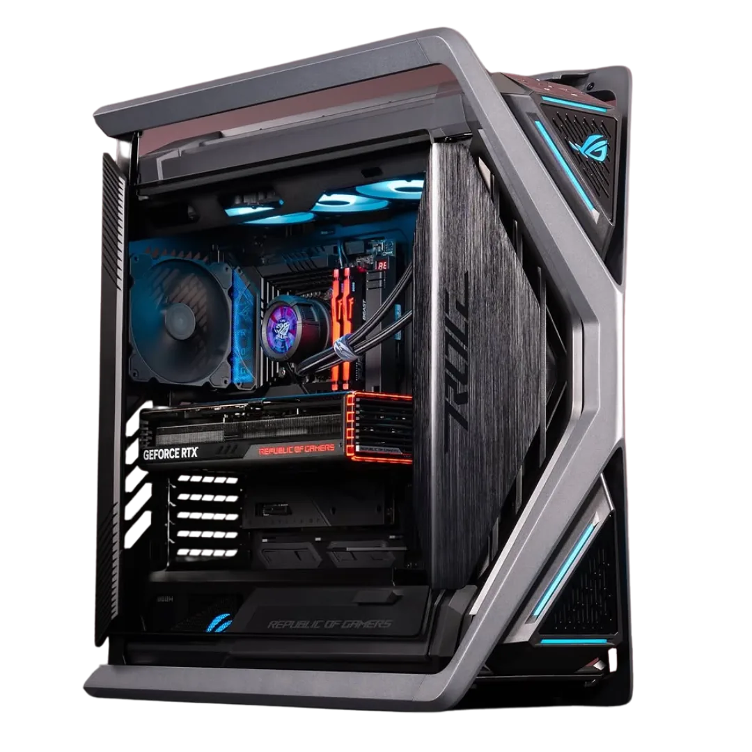 ASUS Powered ROG EXTREME Gaming PC, Core Ultra 9 285K, NITRO+ AMD Radeon RX 7900 XTX 24GB, 64GB (2x32GB) DDR5 6400MHz, 2TB Black SN850X Gaming SSD, 1200W Platinum