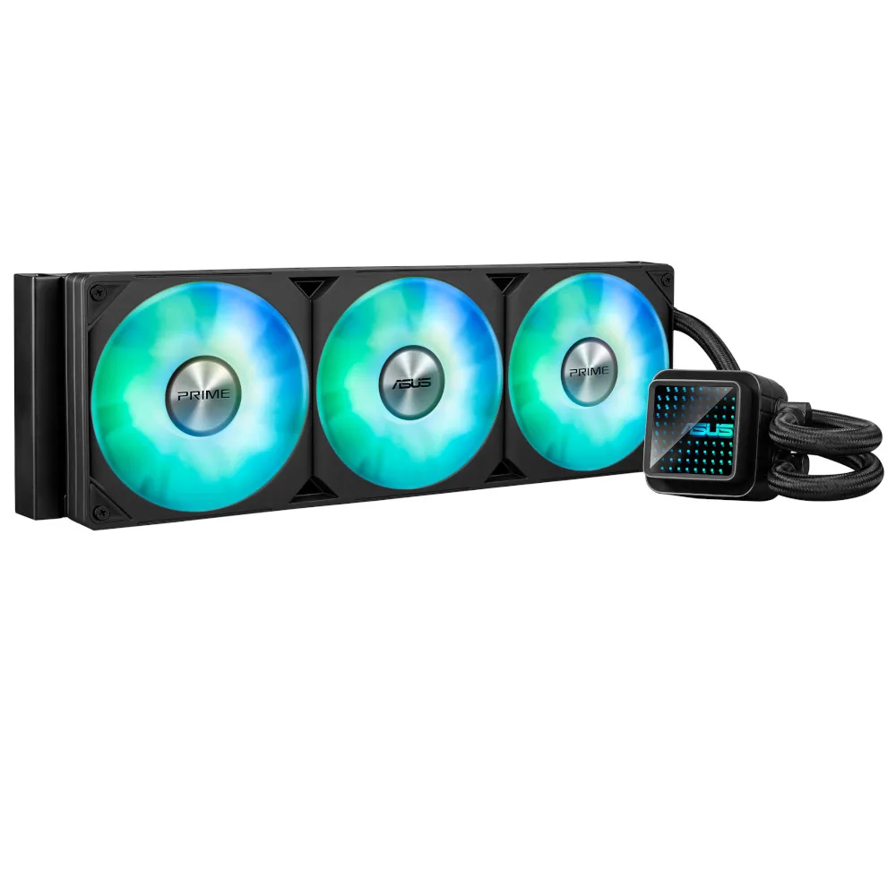 ASUS Prime LC 360 ARGB all-in-one CPU Liquid Cooler, PRIME LC 36025 120mm Integrated Fan,  600 - 2200 RPM, AURA Sync, Black | 90RC0101-B0EAY0