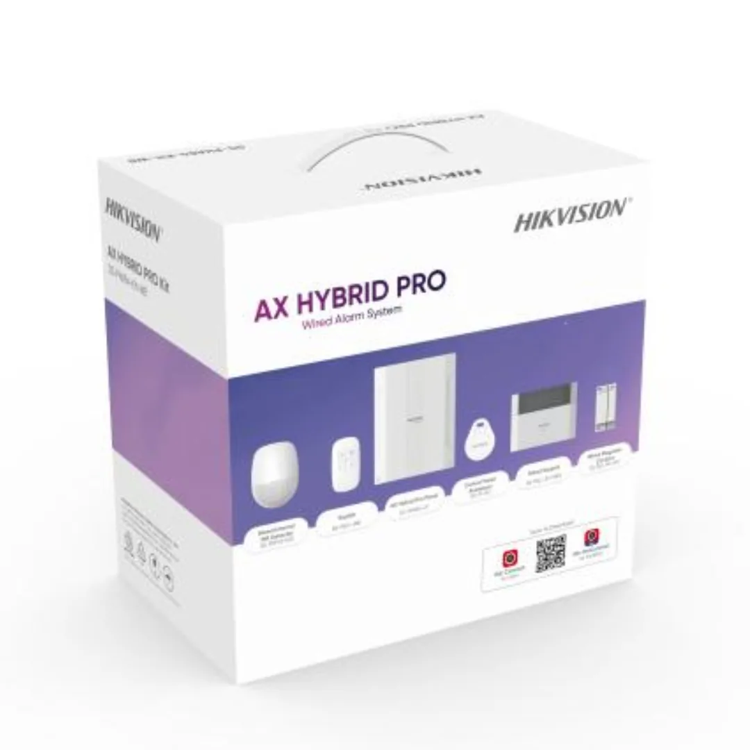 Hikvision DS-PHA64-Kit-WB(B) AX Hybrid Pro Kit, Wired Intrusion Alarm System