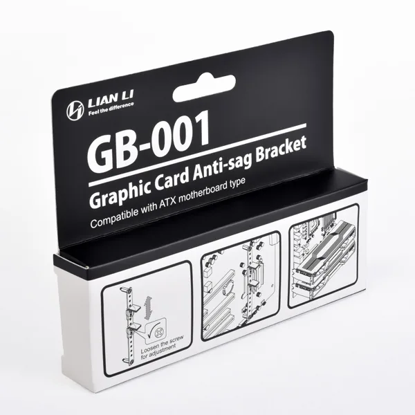 Lian Li Graphic Card Anti-sag Bracket, compatible with ATX and E-ATX sized motherboard, Provide extra support to graphic cards, Improves the look of your PC | GB-001
