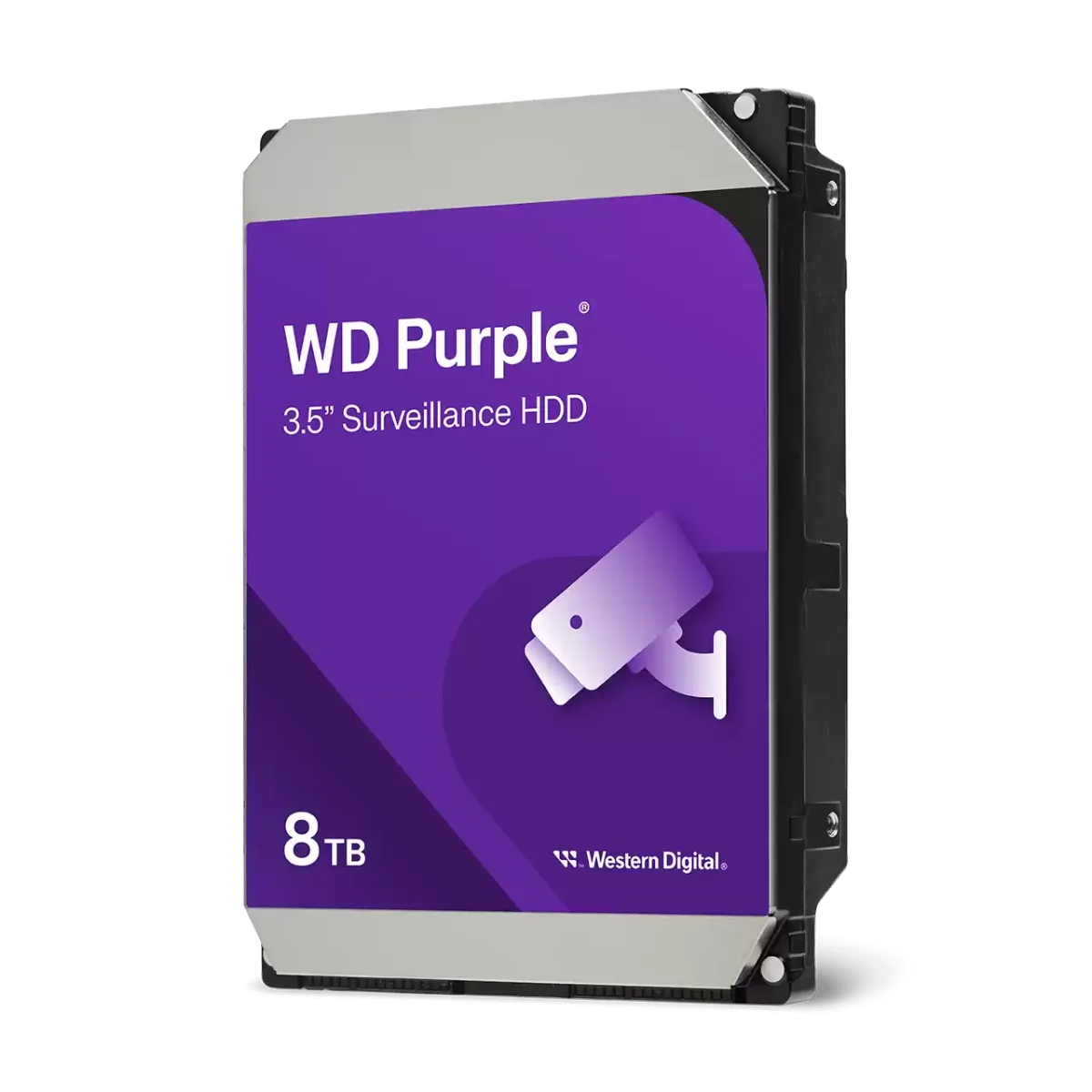 Western Digital Purple 8TB 3.5'' Surveillance Hard Drive, Transfer Rate up to 110MB/s, Disk Speed (RPM) 5400 RPM, CMR Recording Technology, 64MB Cache Size, SATA | WD85PURZ  3 YEAR WARRANTY