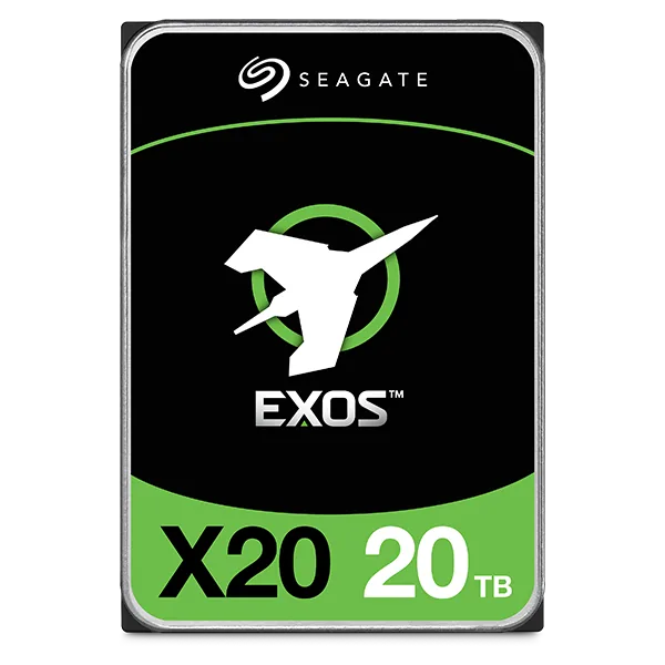Seagate Exos X20 20 TB Internal Hard Drive - 3.5 Inch Hyperscale SATA 6 Gb/s HDD, 7,200 RPM, 2.5M MTBF, 512e and 4Kn FastFormat, Low Latency with Enhanced Caching | ST20000NM007D