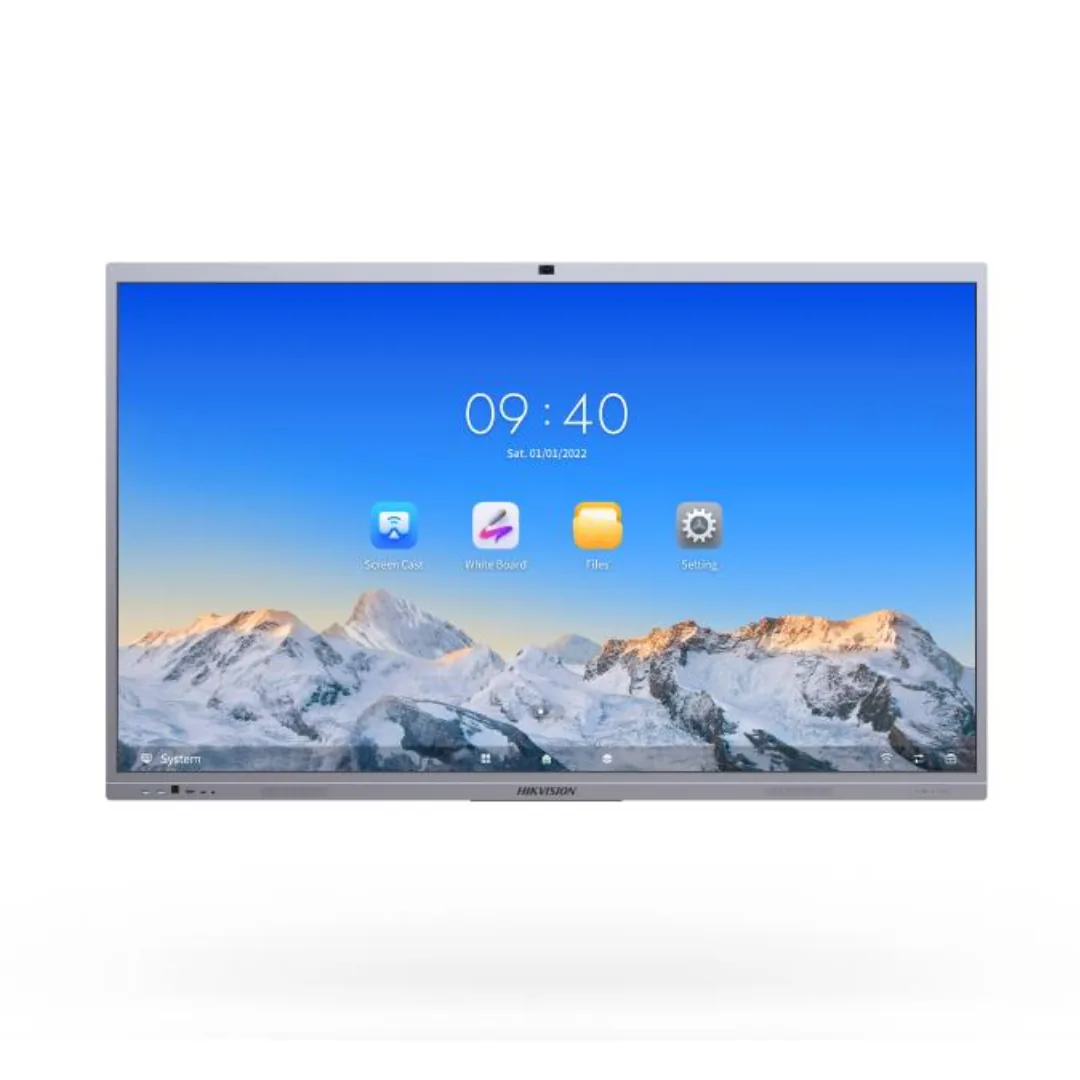 Hikvision DS-D5C65RB/B(EDLA) 65-inch Interactive Flat Panel Built in Camera, UHD 4K (3840 × 2160), 6ms, VA Panel, 60 Hz, Anti-glare and anti-blocking design, Android  Windows（Optional with OPS), Built-in network switch module