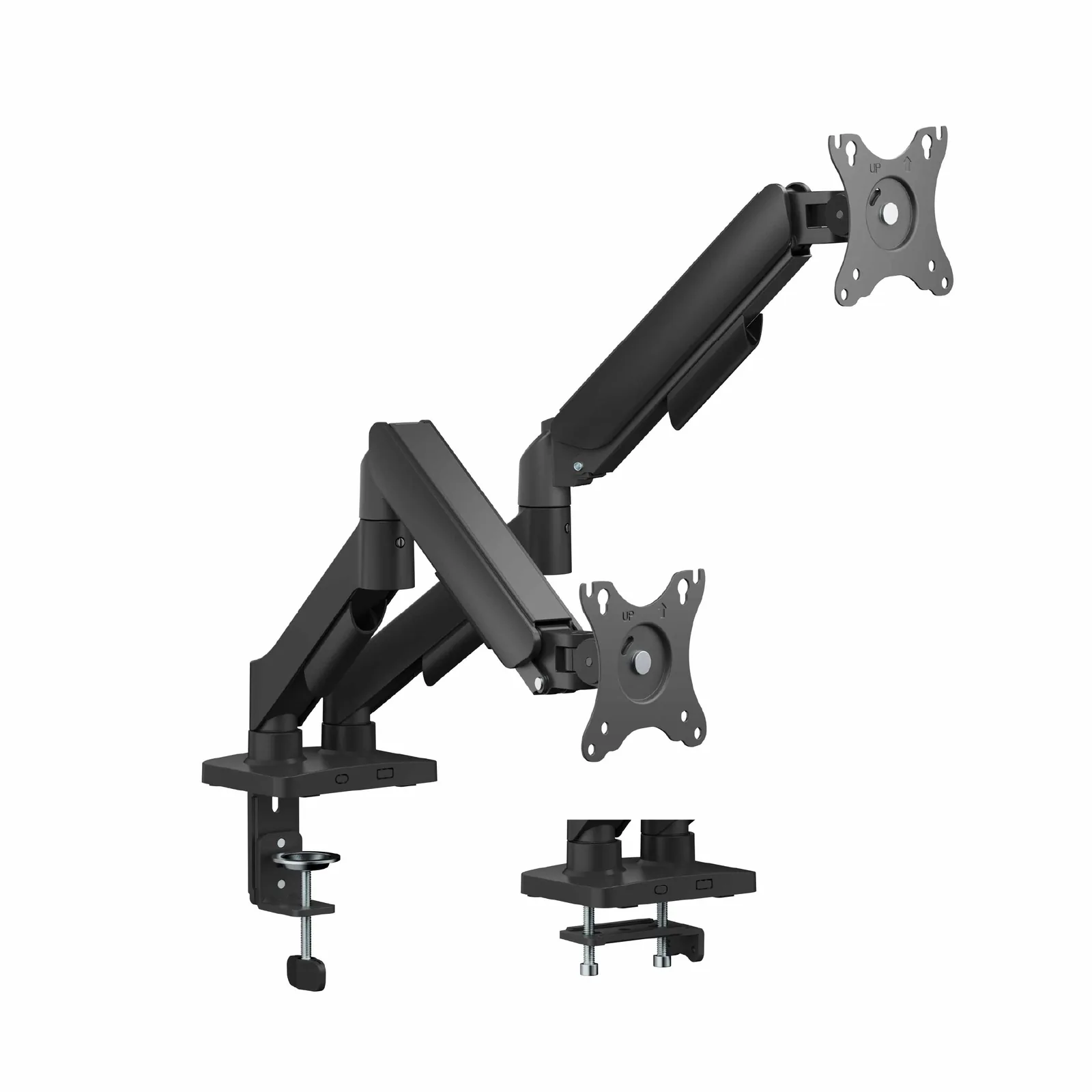 Skill Tech LCD stand, Dual-screen, two-screen desktop universal rotary lift bracket Dual Monitor, Full Motion Monitor Stand Desk Mount Supports 2 Screens | SH130-C024