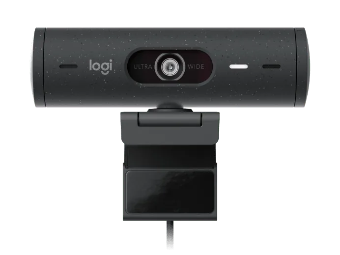 Logitech Brio 500 Full HD 1080p Webcam, Auto Light Correction, Show Mode, Dual Noise Reduction Mics, Webcam Privacy Cover, Works with MS Teams, Google Meet, Zoom, USB-C Cable, Graphite | 960-001422