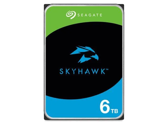 Seagate Skyhawk 6TB SATA 6.0Gb/s 3.5'' Internal Hard Drive, 256 MB Cache, 5400RPM, 180 MB/s Maximum Data Transfer Rate, Supports up to 64 HD Cameras, 1 Million Hours MTBF | ST6000VX009