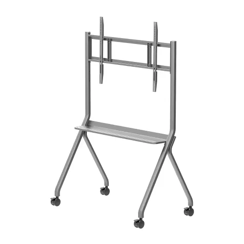 HISENSE Mobile Cart for Interactive Display, Fits up to 55-86" Display, 100kg Max Weight Capacity, 3 inch Castor Wheels, work With All Hisense Interactive Displays, Gray-Silver | MC086C